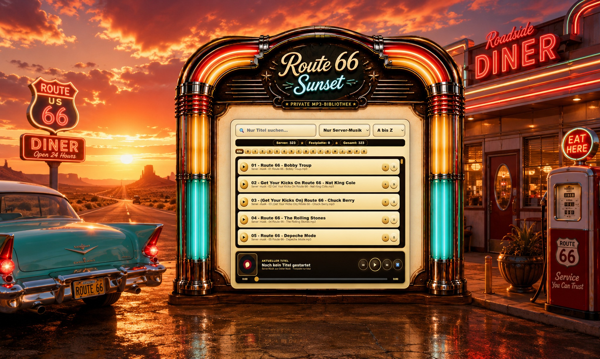 Wurlitzer Server – Route 66 Sunset
